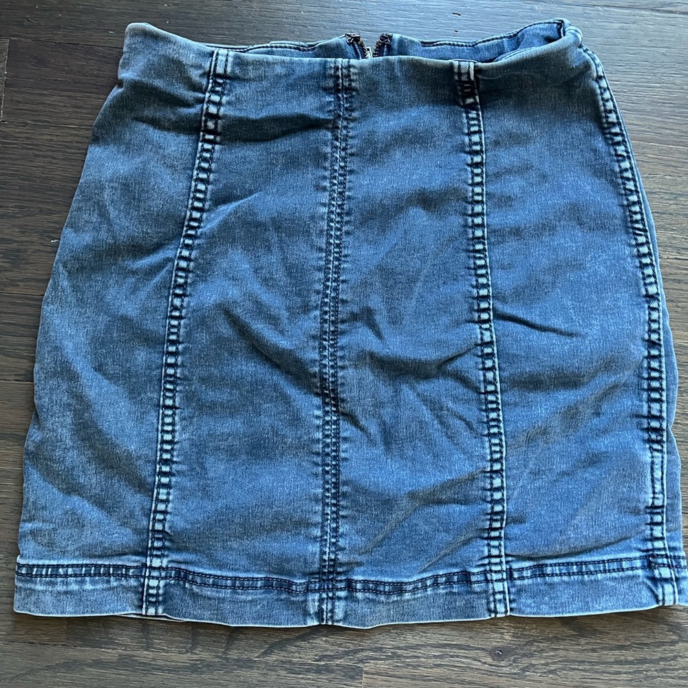 Free people mini jean skirt